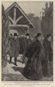 礼拝後に去る王立党ウィッピングハム教会の日曜日の朝 作： Gordon Frederick Browne